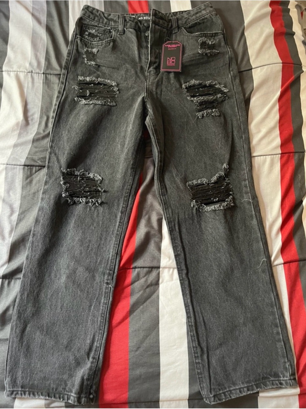Black Women’s Jeans Ripped Denim
